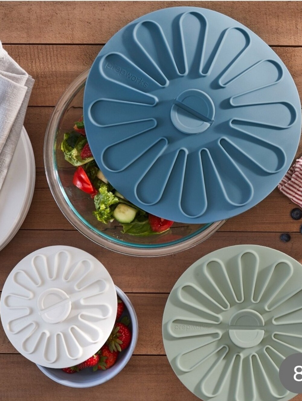 (Ew) Prep Work Multi Function Silicone  Lids -10 Piece  Set